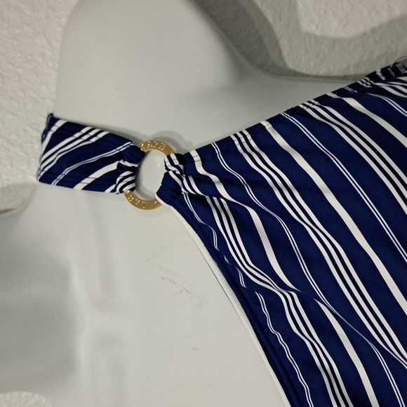 Ralph Lauren Striped One Shoulder One-Piece Swimsuit - Picture 6 of 9